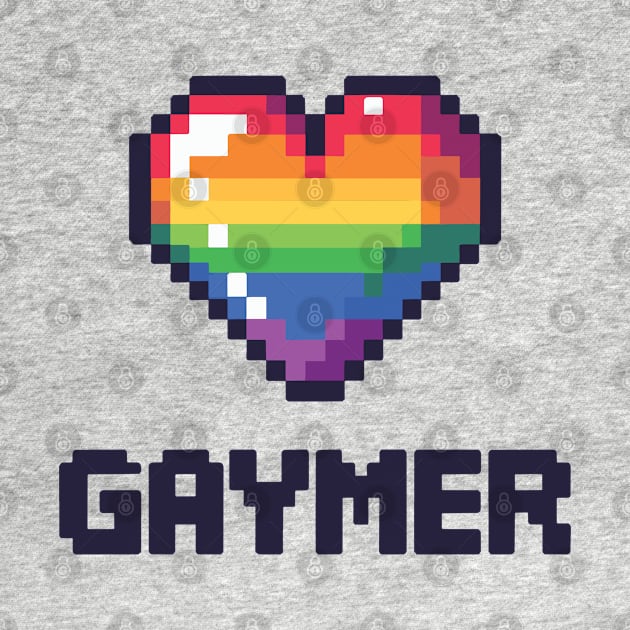 Cute Gaymer Rainbow Heart for the gamer by Kiki Valley